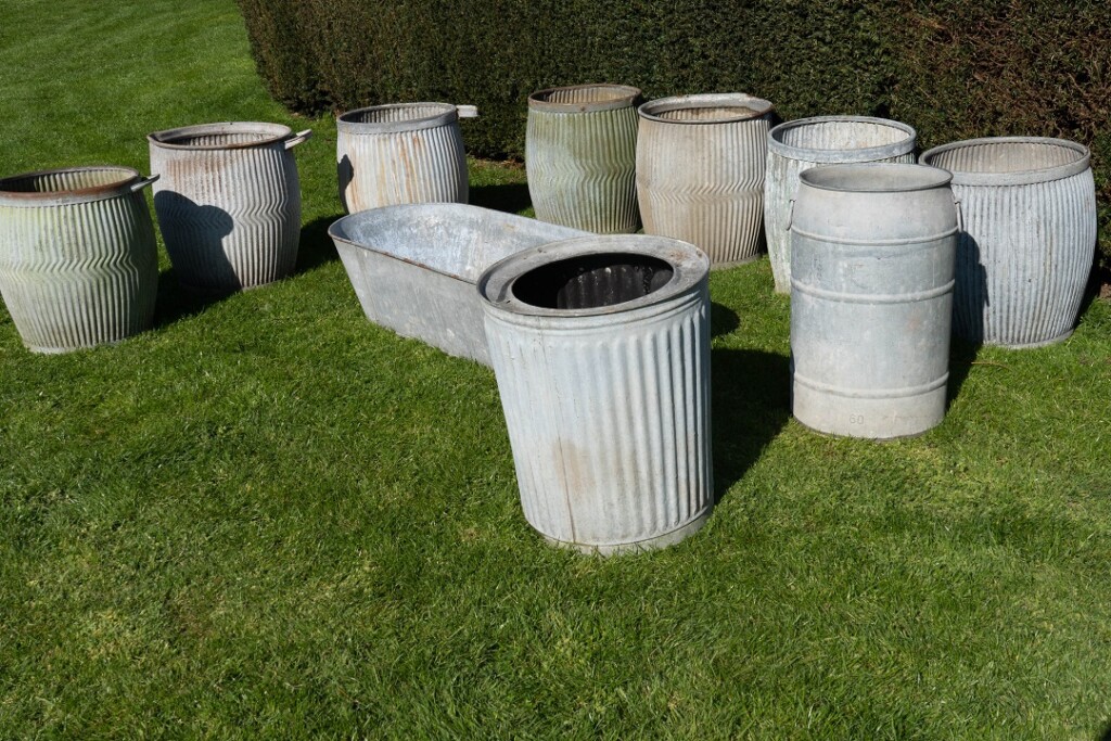 Galvanised Victorian Dolly Tubs DGA by Tina Bird