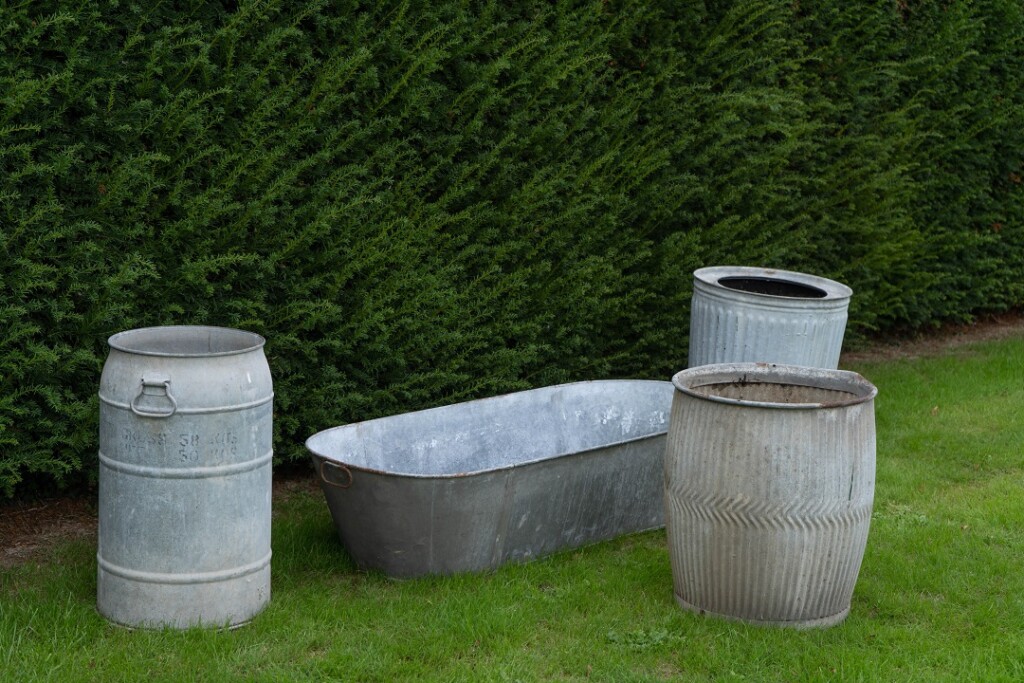 Galvanised Victorian Dolly Tubs DGA by Tina Bird