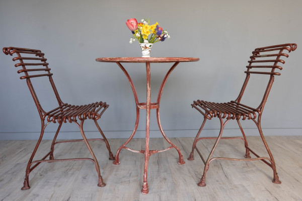 Set of four antique Arras Garden Chairs - Image 12
