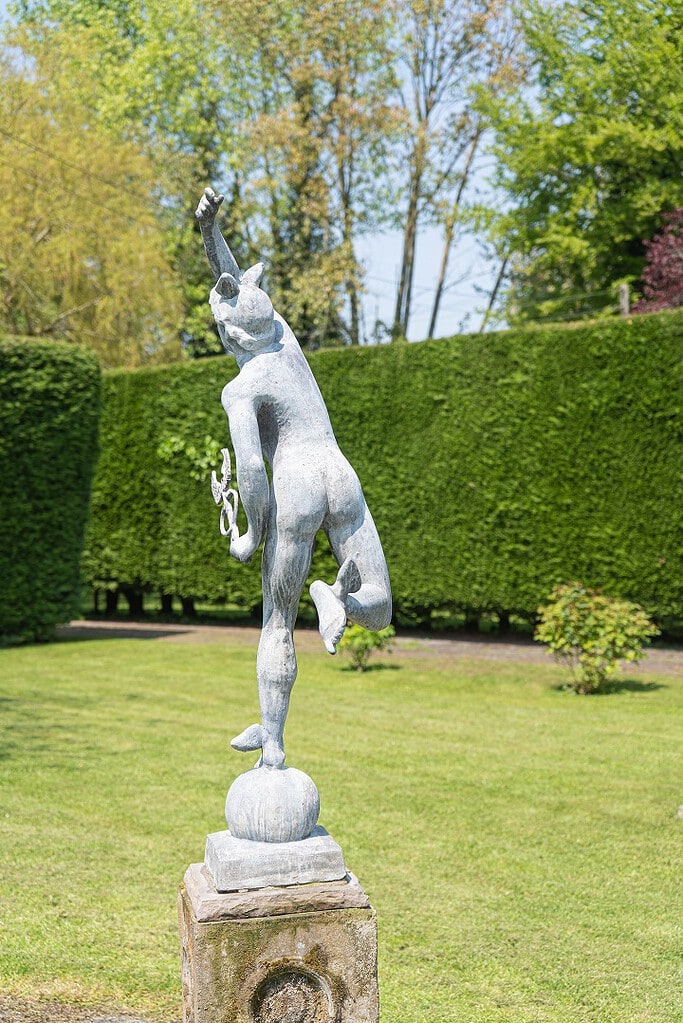 Antique Lead Garden Statue of Mercury DGA by Tina Bird