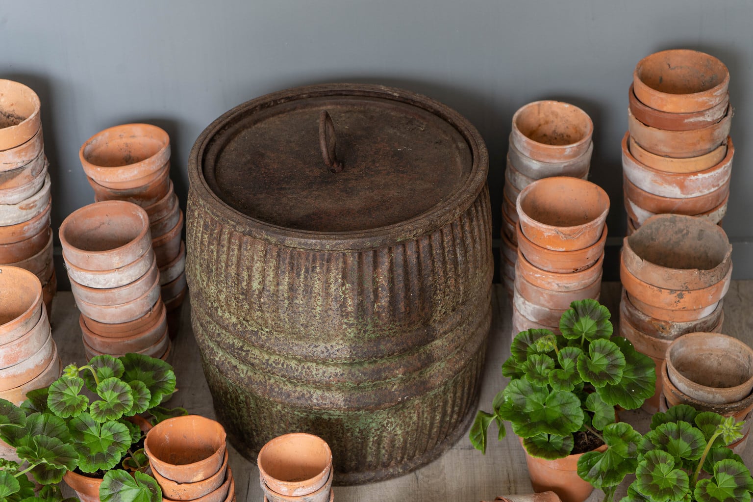 Victorian Galvanised Dolly Tub with Lid DGA by Tina Bird