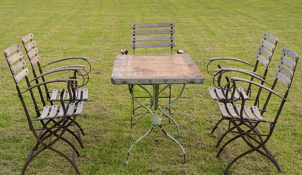 Antique French Garden Dining Table DGA by Tina Bird