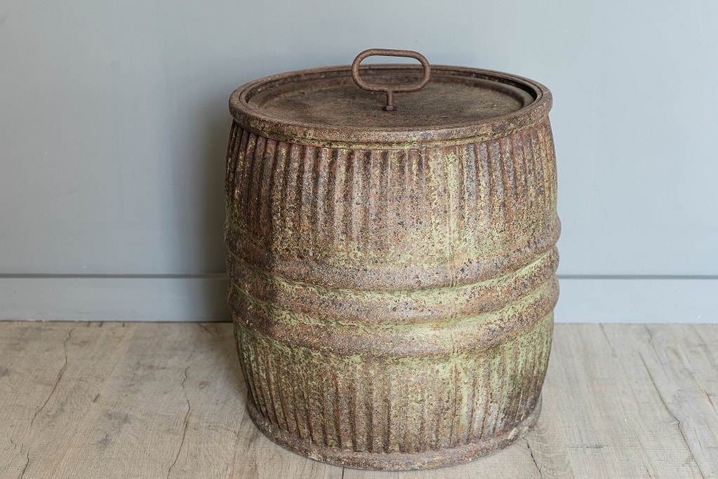 Victorian Galvanised Dolly Tub with Lid DGA by Tina Bird