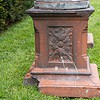 antique garden urn planters on plinths