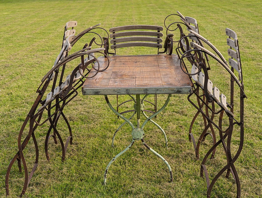 Antique French Garden Dining Table DGA by Tina Bird