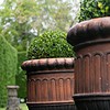 antique pair of terracotta garden urn planters for sale