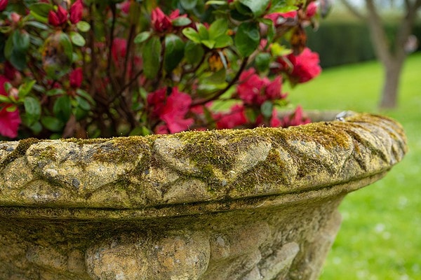 decorative large cast stone planter for sale