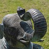 stunning fountain or garden statue of an elephant