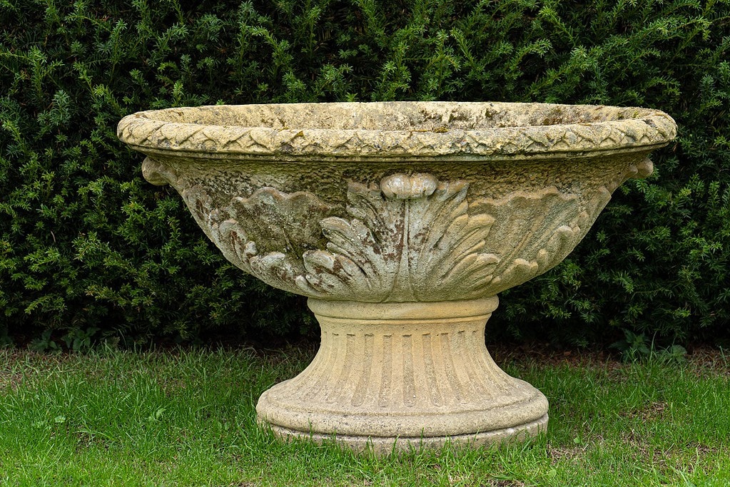 Large Oval Ornate Garden Urn DGA by Tina Bird