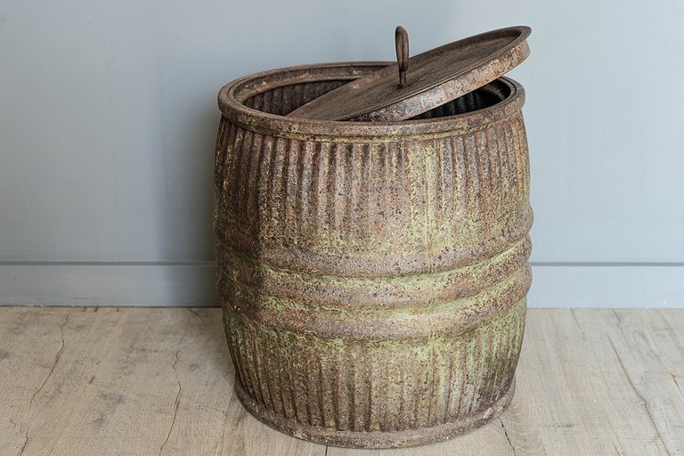 Victorian Galvanised Dolly Tub with Lid DGA by Tina Bird