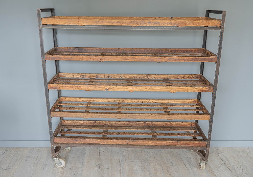 Old Storage Racks Pair of Vintage Racks on wheels - DGA by Tina Bird