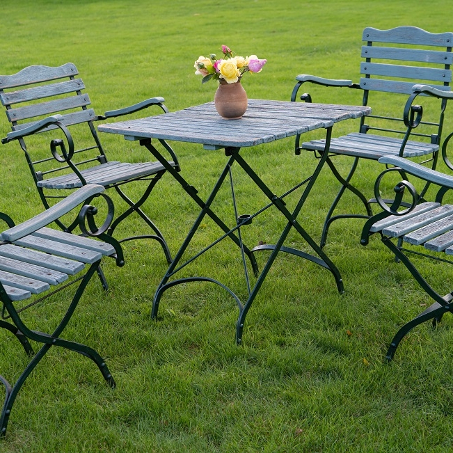 vintage folding garden table and chair set