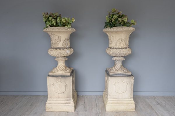 Scottish antique garden urns