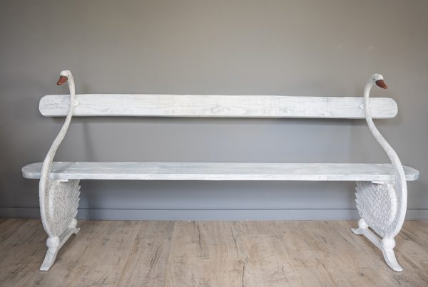 an antique French garden bench