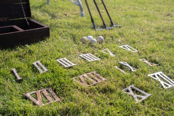 antique cast iron numbers for garden golf