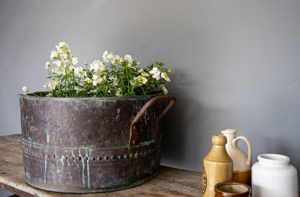 antique copper pot