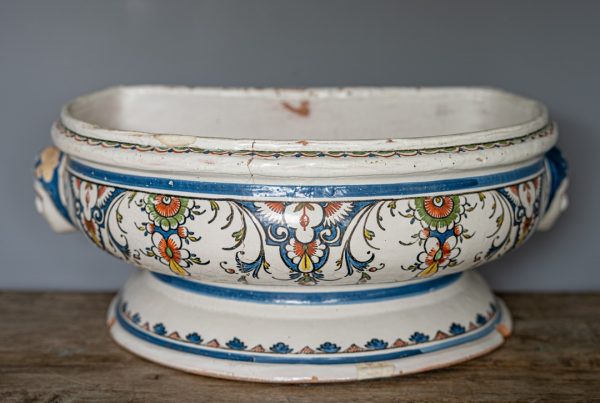 antique earthenware French Rouen pottery
