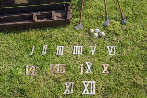 play at home antique golf set