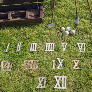 play at home antique golf set