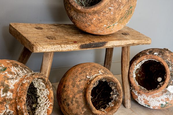 set of antique cockle pots