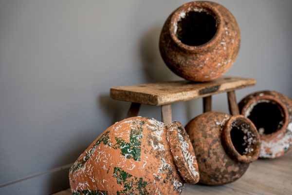 set of cockle pots made from terracotta