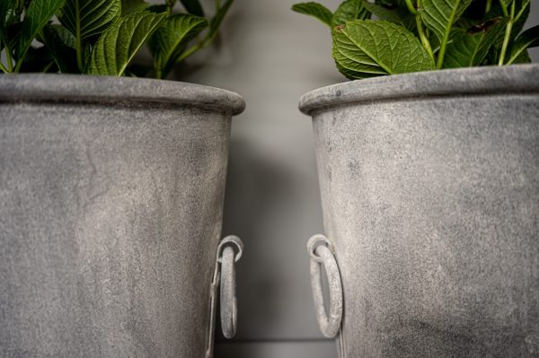 Set of Galvanized Circular Garden Planters - Image 2