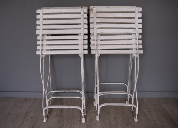 Set of Four vintage garden folding chairs - Image 3