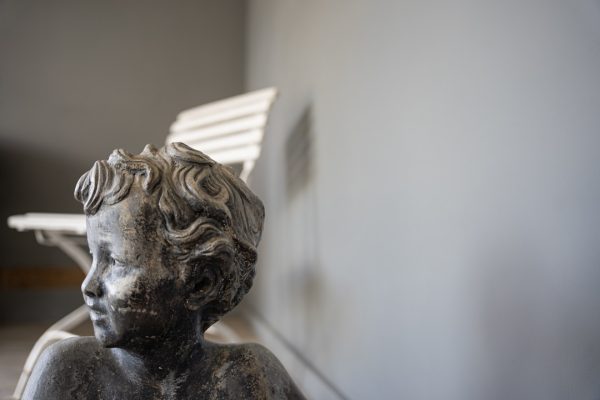 garden antique lead statue