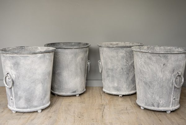 sturdy and heavy galvanised garden planters