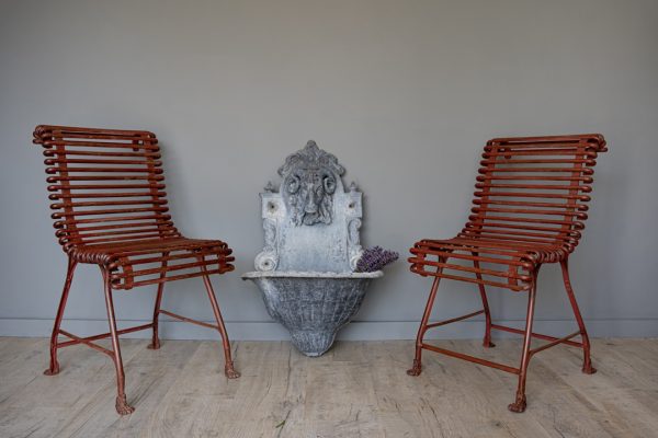 Orginal antique Arras French garden dining chairs
