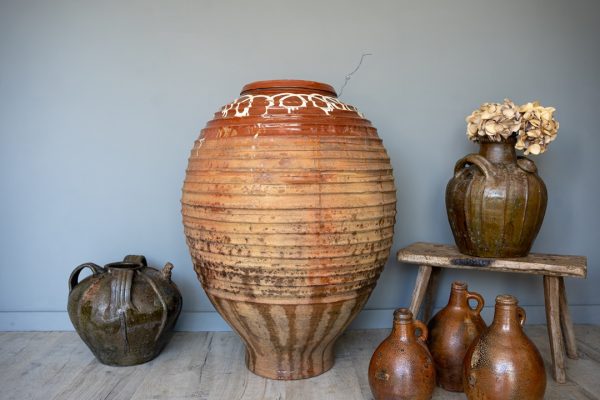 an antique terracotta pot