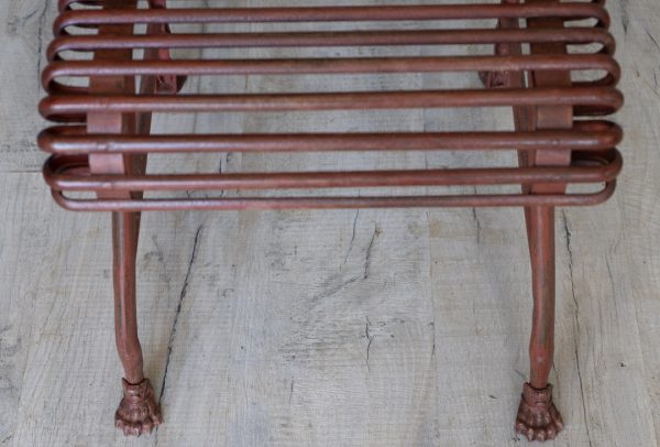 sturdy antique iron garden dining chairs from Arras France
