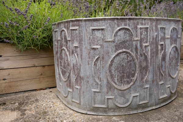 a very large lead antique cistern for the garden