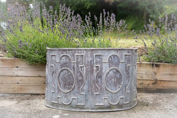 garden wall semi circular antique lead cistern
