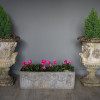an antique lead garden planter