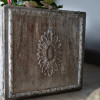 antique lead rectangular garden planter