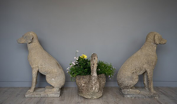 garden dog statue for sale uk