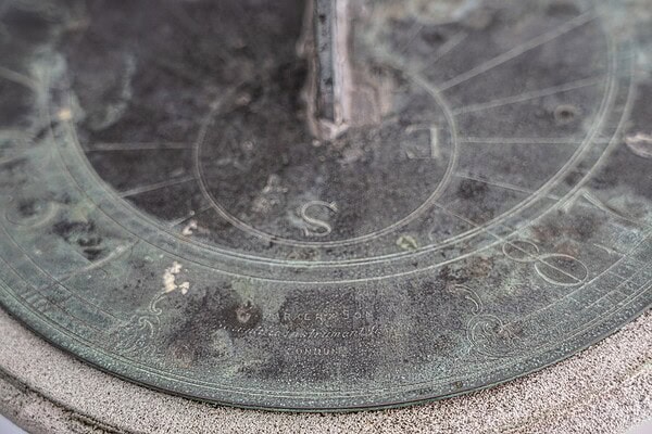 renowned antique garden sundial