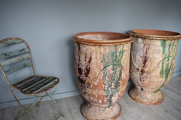 French antique terracotta Anduze Vase