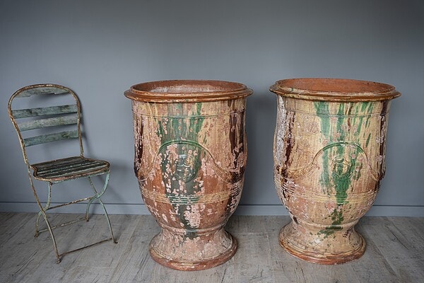 a pair of Antique Anduze Vases