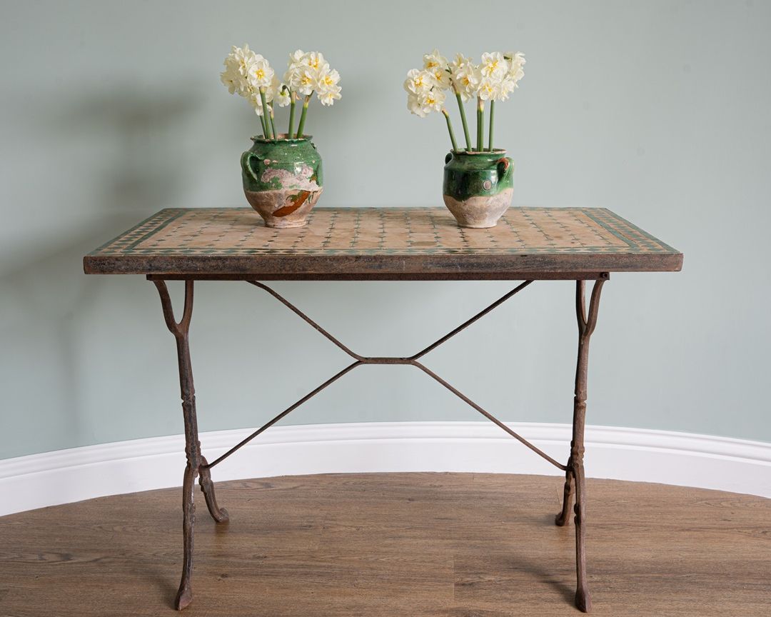 antique marble topped garden table