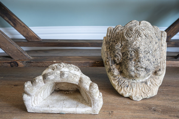 a pair of garden wall pocket planters