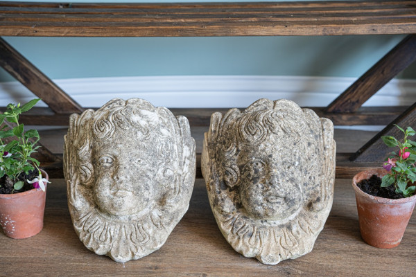 a pair of outdoor garden wall pocket planters for sale