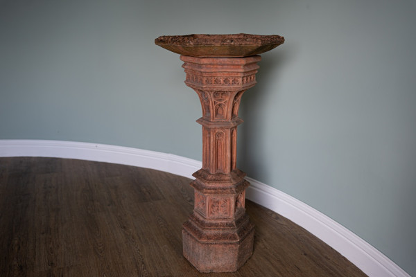 antique garden bird bath