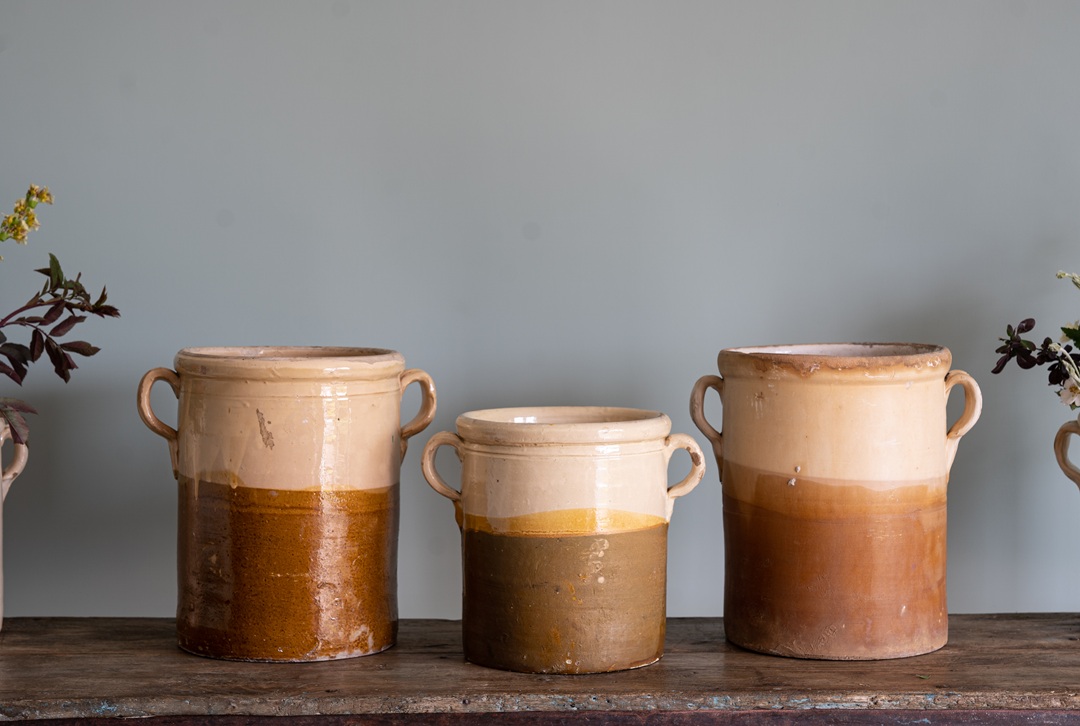 interior styling with antique decorative pots