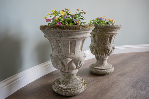pair of vintage garden planters for sale