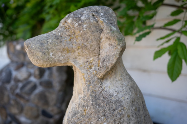 Large Vintage Garden Dog Statue - Image 4