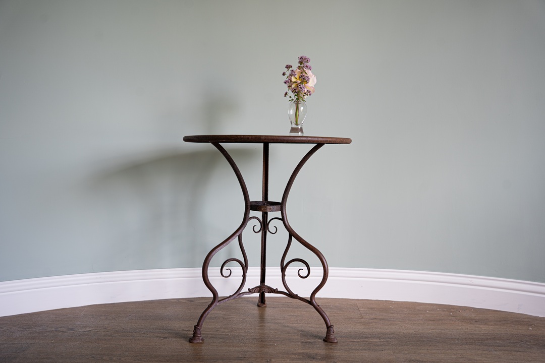 antique iron garden Arras bistro table for sale