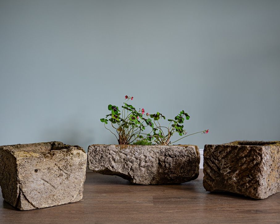 antique stone garden planters