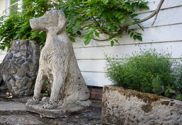 vintage dog statue